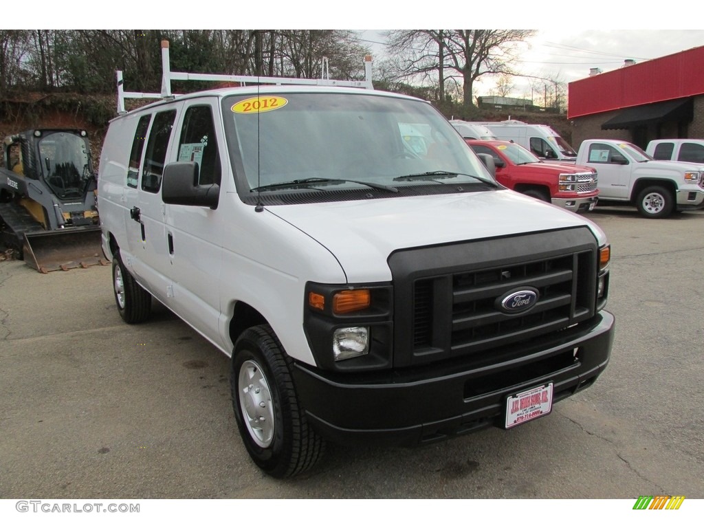 2012 E Series Van E250 Cargo - Oxford White / Medium Flint photo #3