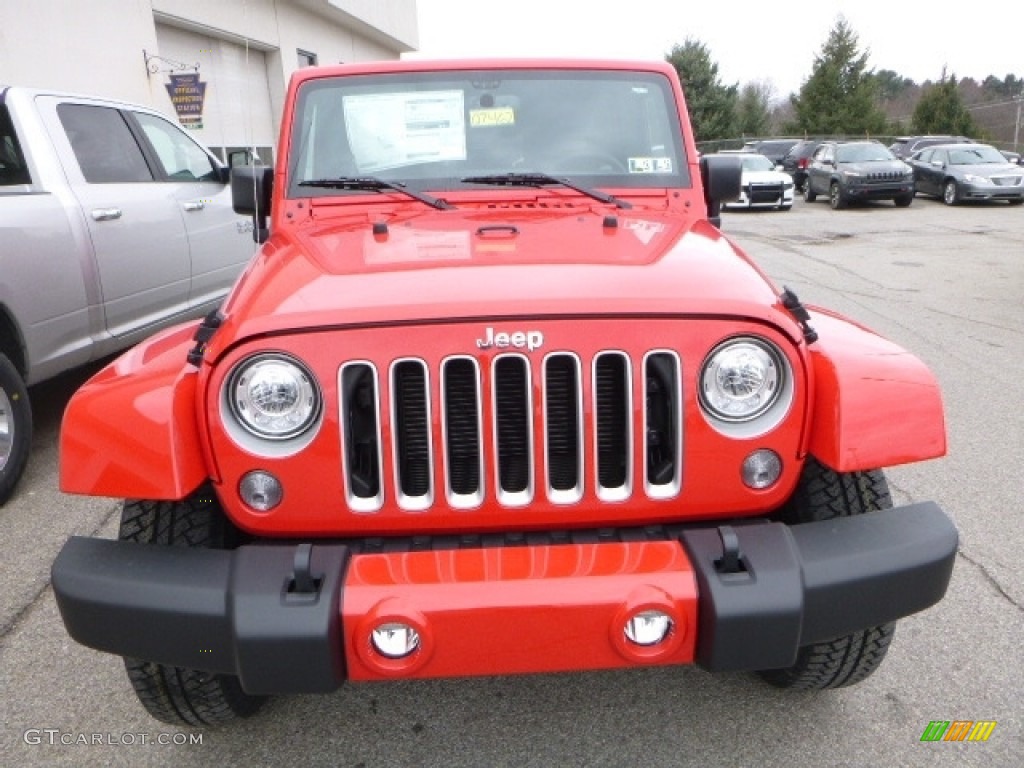 2017 Wrangler Unlimited Sahara 4x4 - Firecracker Red / Black photo #11