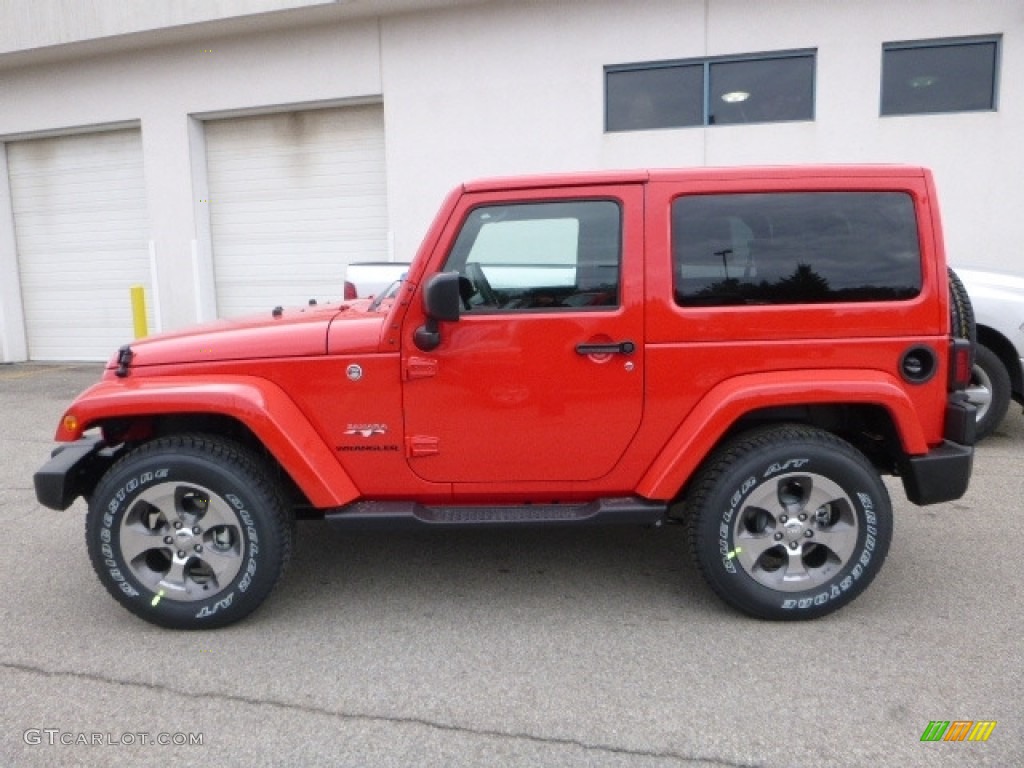 2017 Wrangler Sahara 4x4 - Firecracker Red / Black photo #3