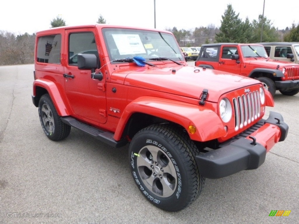2017 Wrangler Sahara 4x4 - Firecracker Red / Black photo #10