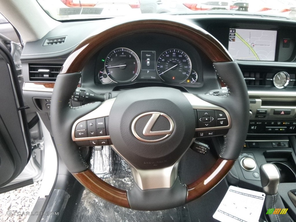 2017 Lexus ES 350 Black Steering Wheel Photo #118142808