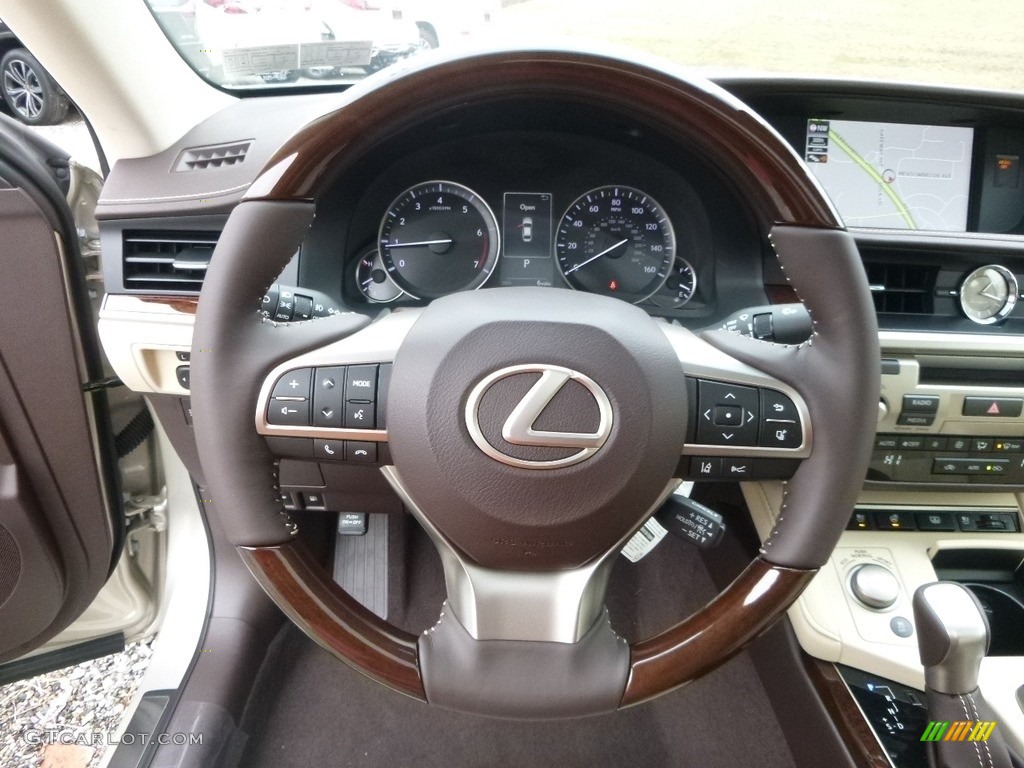 2017 Lexus ES 350 Parchment Steering Wheel Photo #118143948