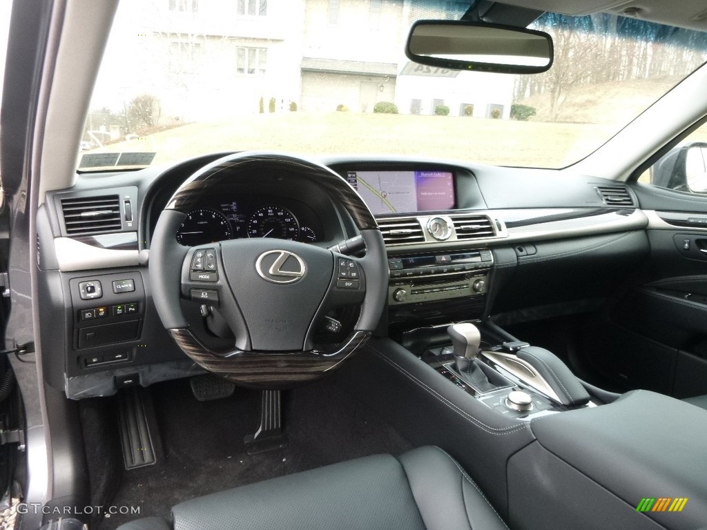Black Interior 2017 Lexus LS 460 AWD Photo #118146906