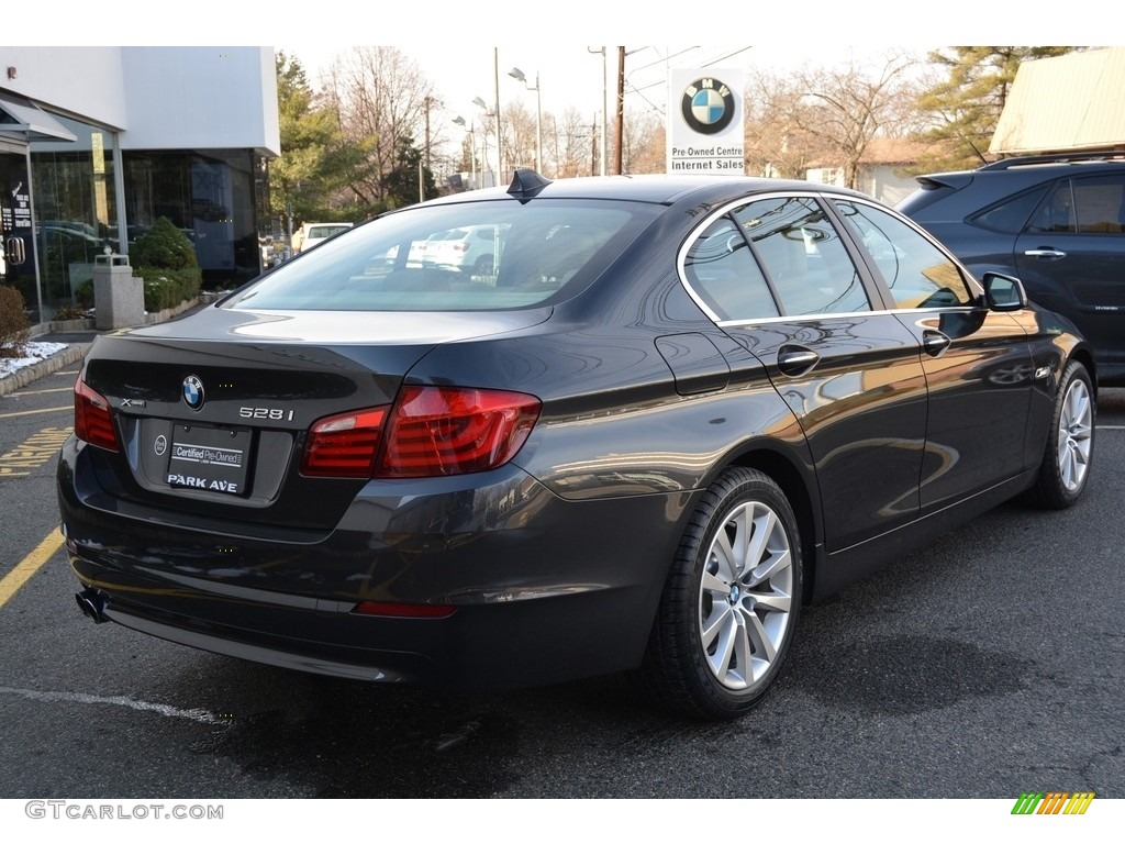 2013 5 Series 528i xDrive Sedan - Dark Graphite Metallic II / Venetian Beige photo #3