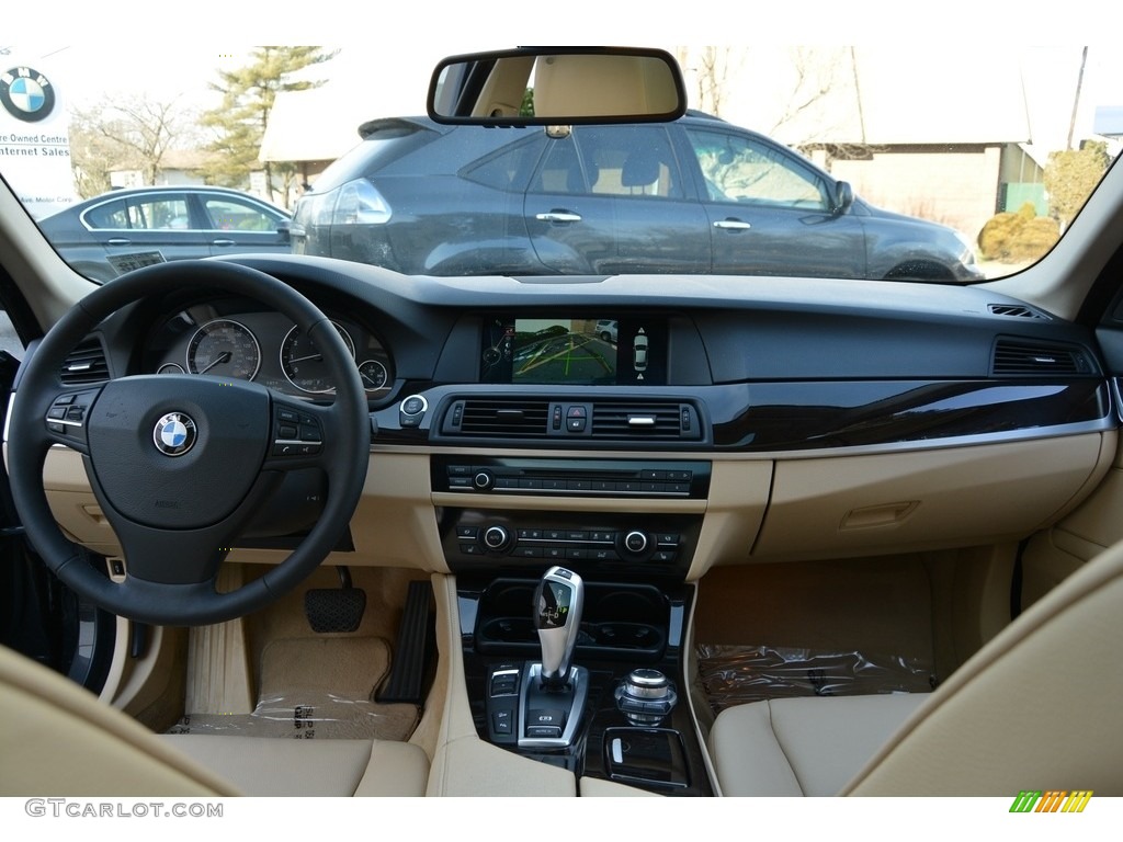 2013 5 Series 528i xDrive Sedan - Dark Graphite Metallic II / Venetian Beige photo #14