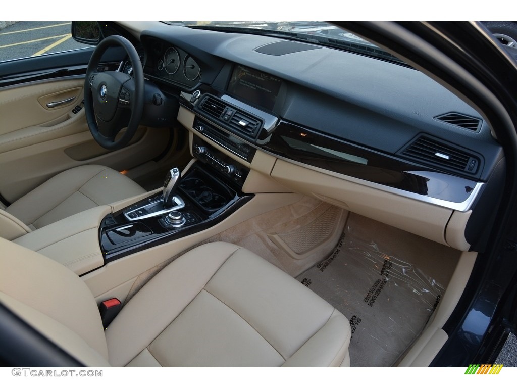 2013 5 Series 528i xDrive Sedan - Dark Graphite Metallic II / Venetian Beige photo #26