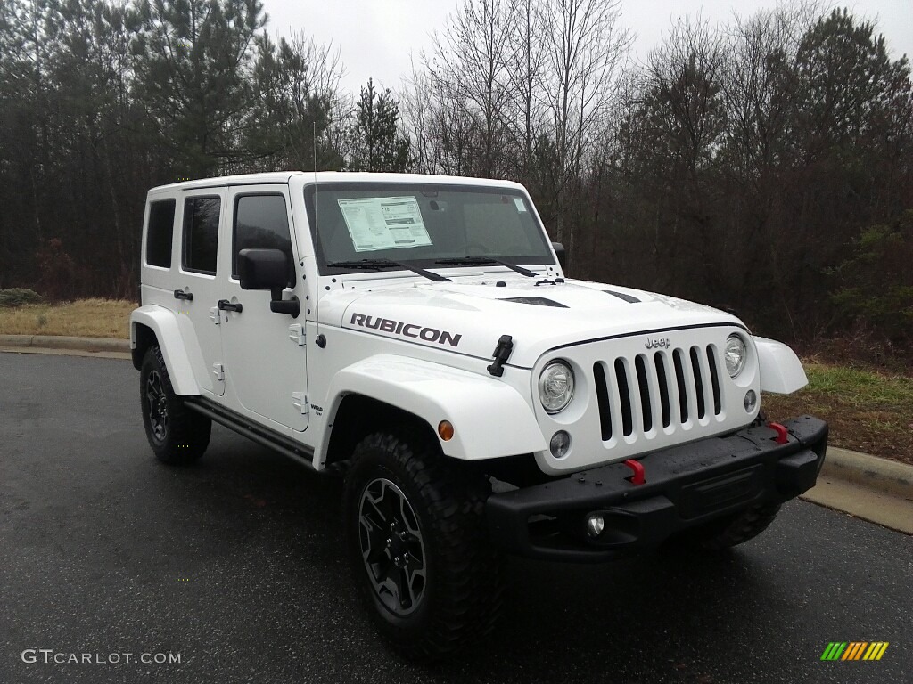 Bright White 2017 Jeep Wrangler Unlimited Rubicon Hard Rock 4x4 Exterior Photo #118155924