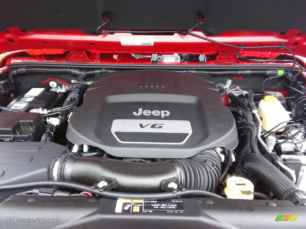 2017 Jeep Wrangler Unlimited Rubicon Hard Rock 4x4 3.6 Liter DOHC 24-Valve VVT V6 Engine Photo #118156227