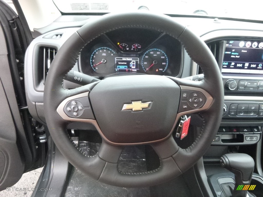 2017 Chevrolet Colorado Z71 Crew Cab 4x4 Jet Black Steering Wheel Photo #118157943