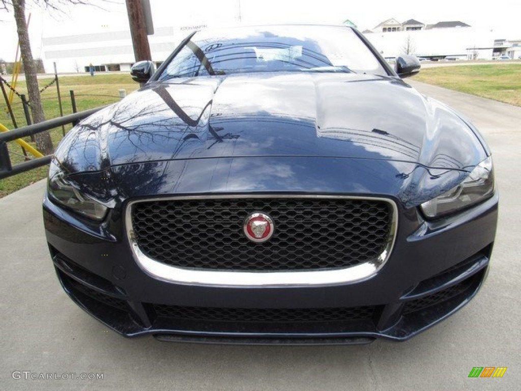 2017 XE 25t Premium - Dark Sapphire Blue / Latte photo #9