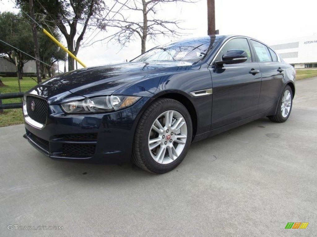 2017 XE 25t Premium - Dark Sapphire Blue / Latte photo #10