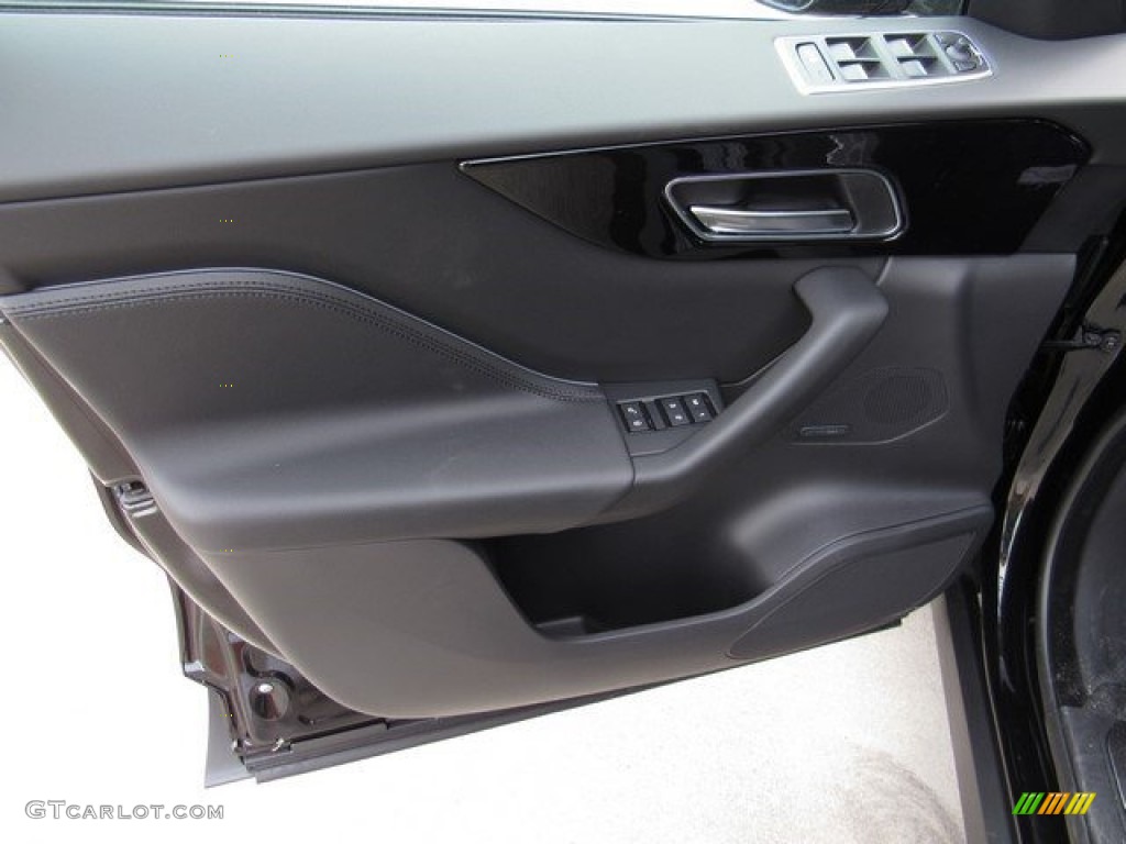 2017 Jaguar F-PACE 35t AWD Premium Jet Door Panel Photo #118162752