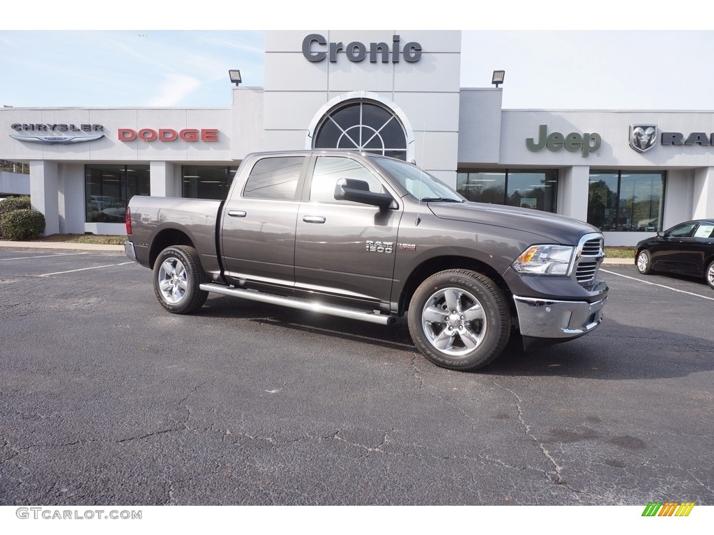 2017 1500 Big Horn Crew Cab 4x4 - Granite Crystal Metallic / Black/Diesel Gray photo #1