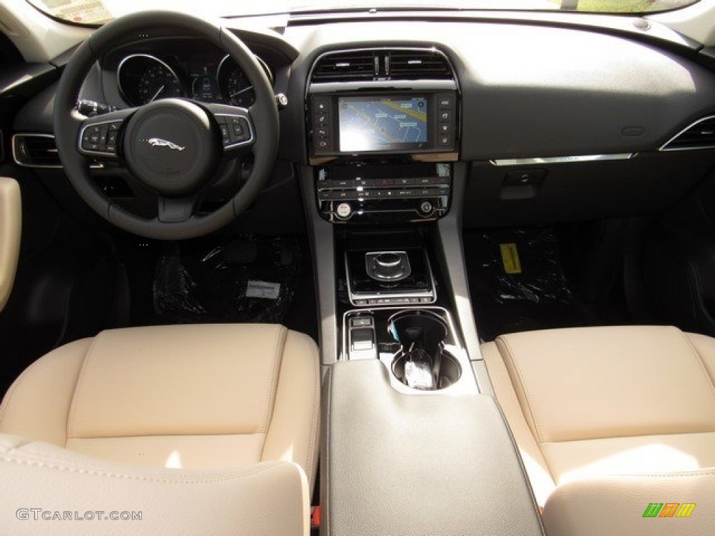 2017 Jaguar F-PACE 35t AWD Premium Latte Dashboard Photo #118163361