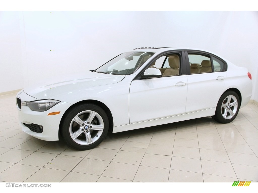 2014 3 Series 320i xDrive Sedan - Alpine White / Venetian Beige photo #3
