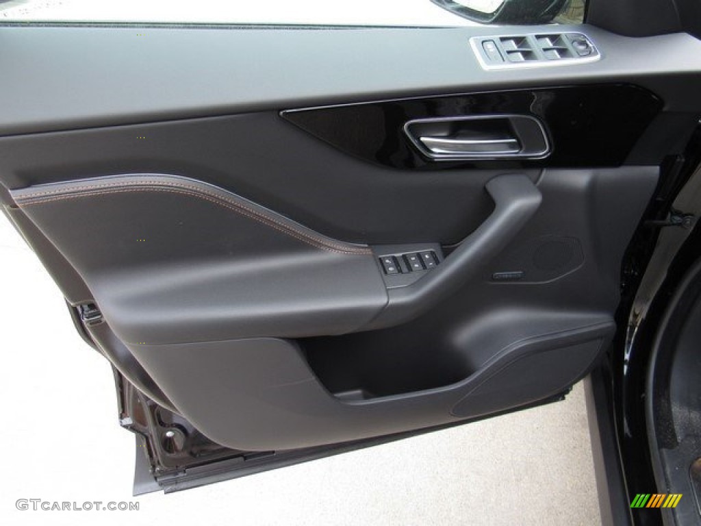 2017 Jaguar F-PACE 20d AWD Prestige Jet Door Panel Photo #118165029