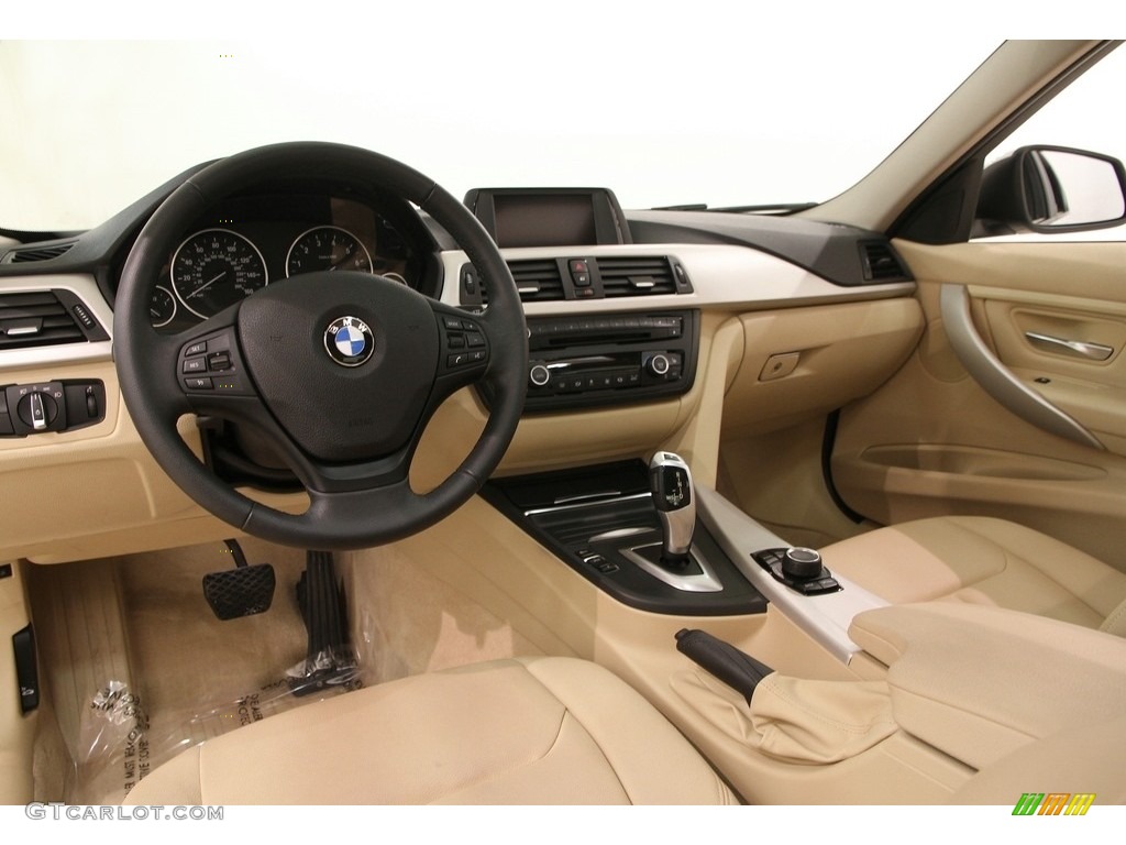 2014 3 Series 320i xDrive Sedan - Alpine White / Venetian Beige photo #8