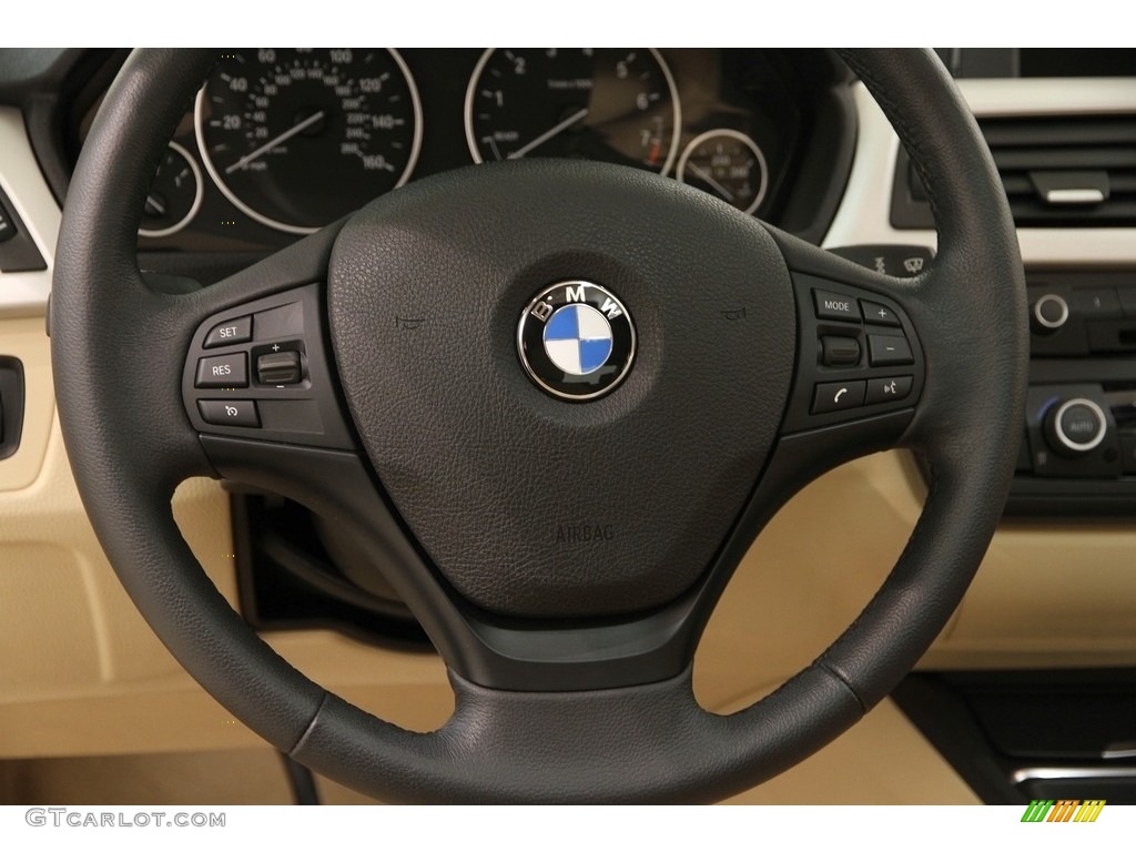 2014 3 Series 320i xDrive Sedan - Alpine White / Venetian Beige photo #9