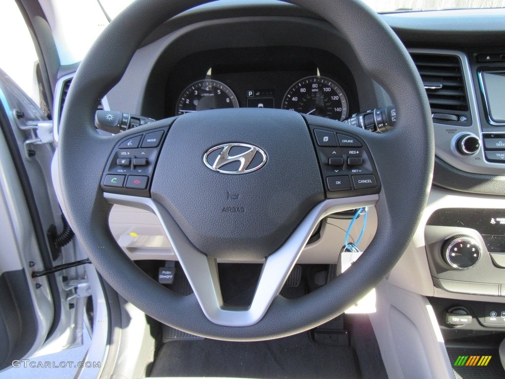 2017 Hyundai Tucson Eco Gray Steering Wheel Photo #118169448