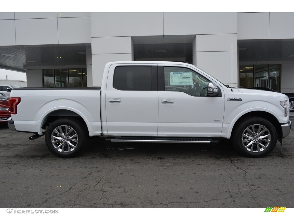 2017 F150 Lariat SuperCrew - Oxford White / Light Camel photo #2