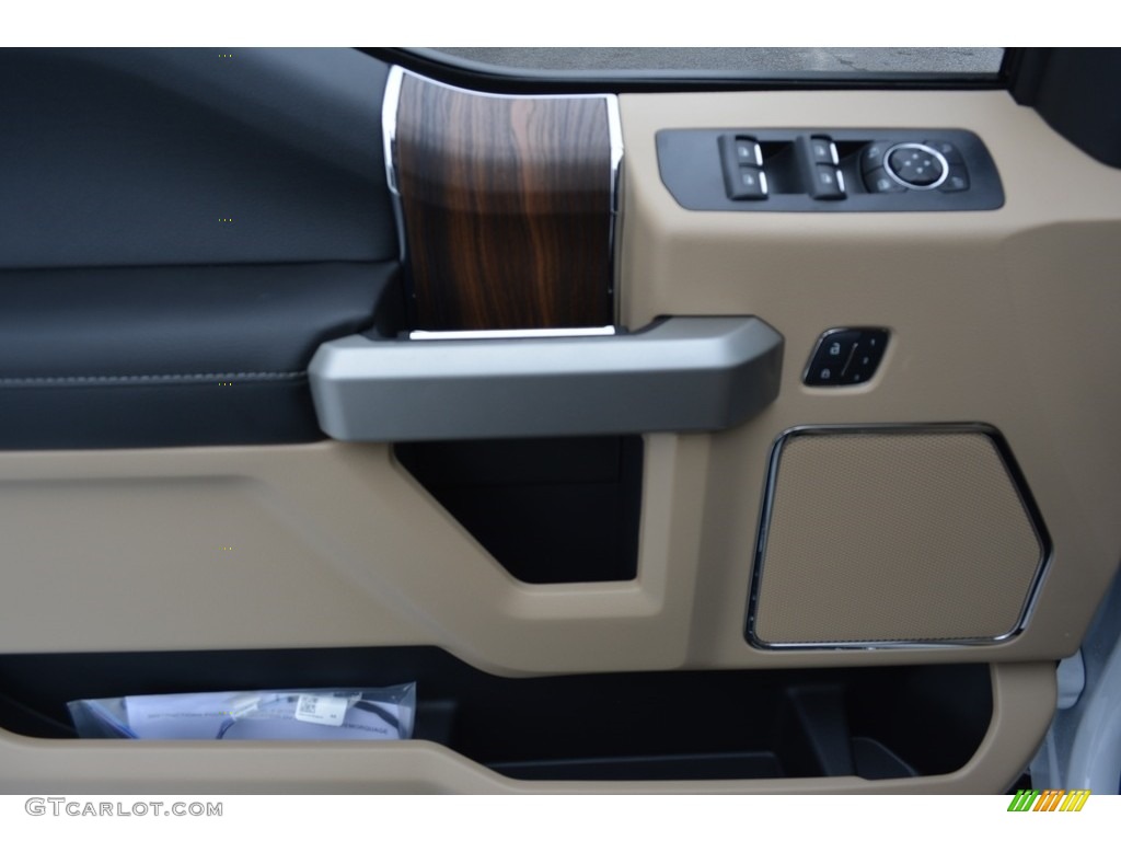 2017 Ford F150 Lariat SuperCrew Light Camel Door Panel Photo #118171692