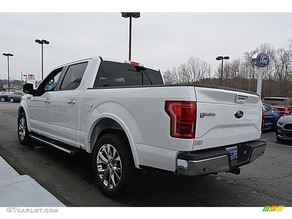 2017 F150 Lariat SuperCrew - Oxford White / Light Camel photo #30