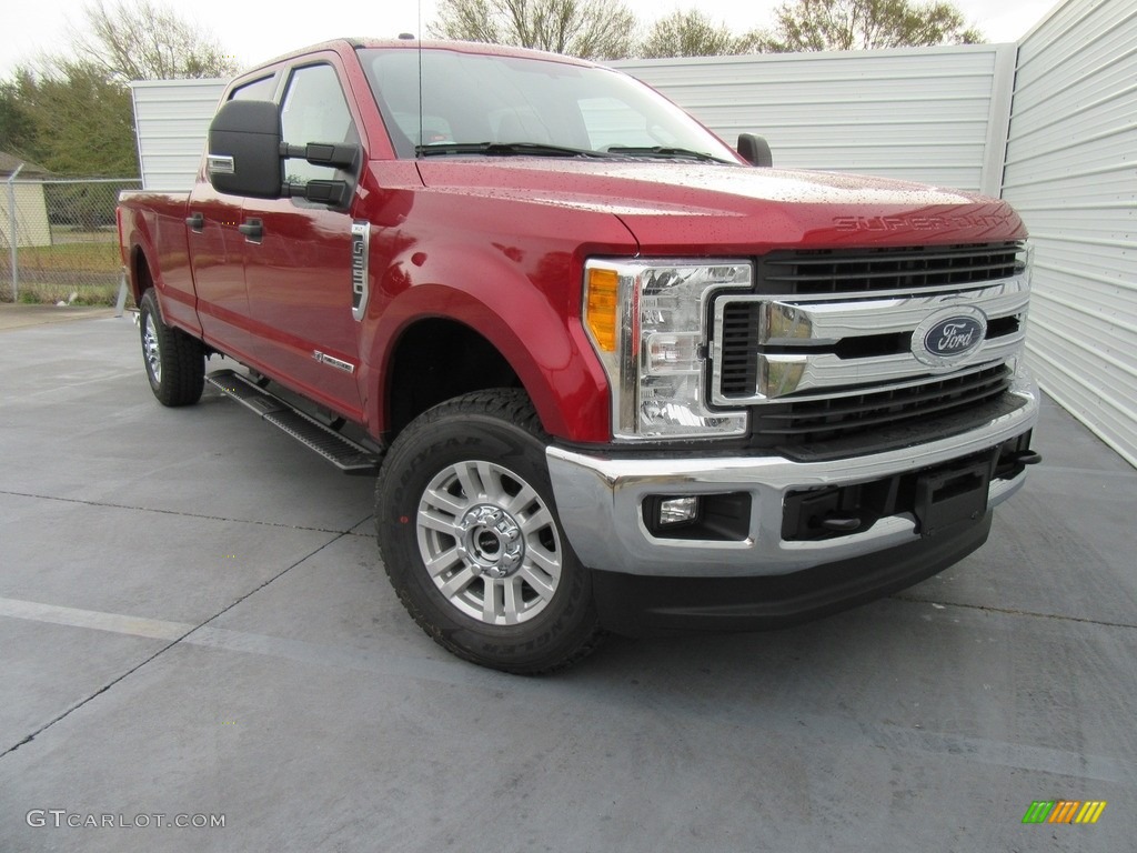 Ruby Red 2017 Ford F350 Super Duty XLT Crew Cab 4x4 Exterior Photo #118172364