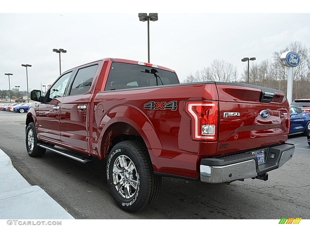 2017 F150 XLT SuperCrew 4x4 - Ruby Red / Earth Gray photo #24