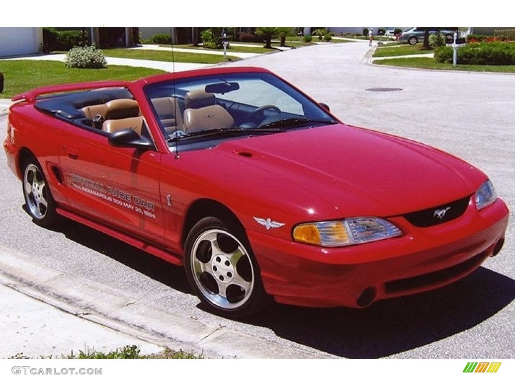 Rio Red 1994 Ford Mustang Indianapolis 500 Pace Car Cobra Convertible Exterior Photo #118175379