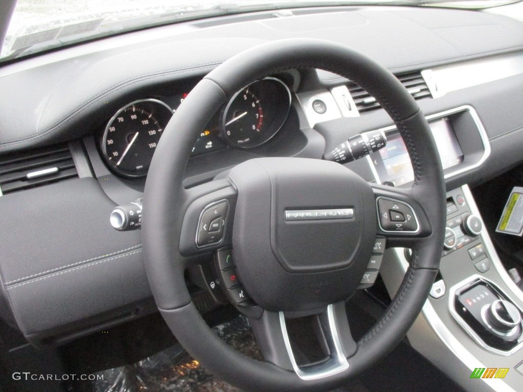2017 Land Rover Range Rover Evoque SE Premium Ebony/Ebony Steering Wheel Photo #118176913