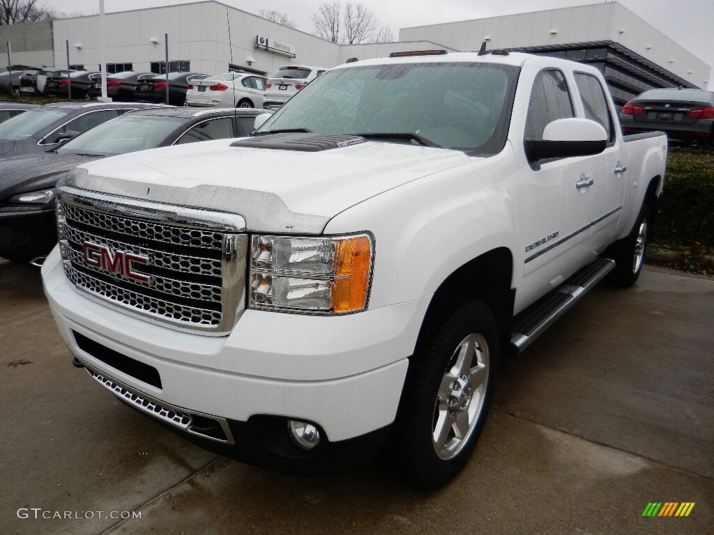 2014 Sierra 2500HD Denali Crew Cab 4x4 - Summit White / Ebony photo #1