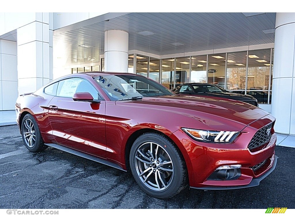 Ruby Red 2017 Ford Mustang Ecoboost Coupe Exterior Photo #118179374