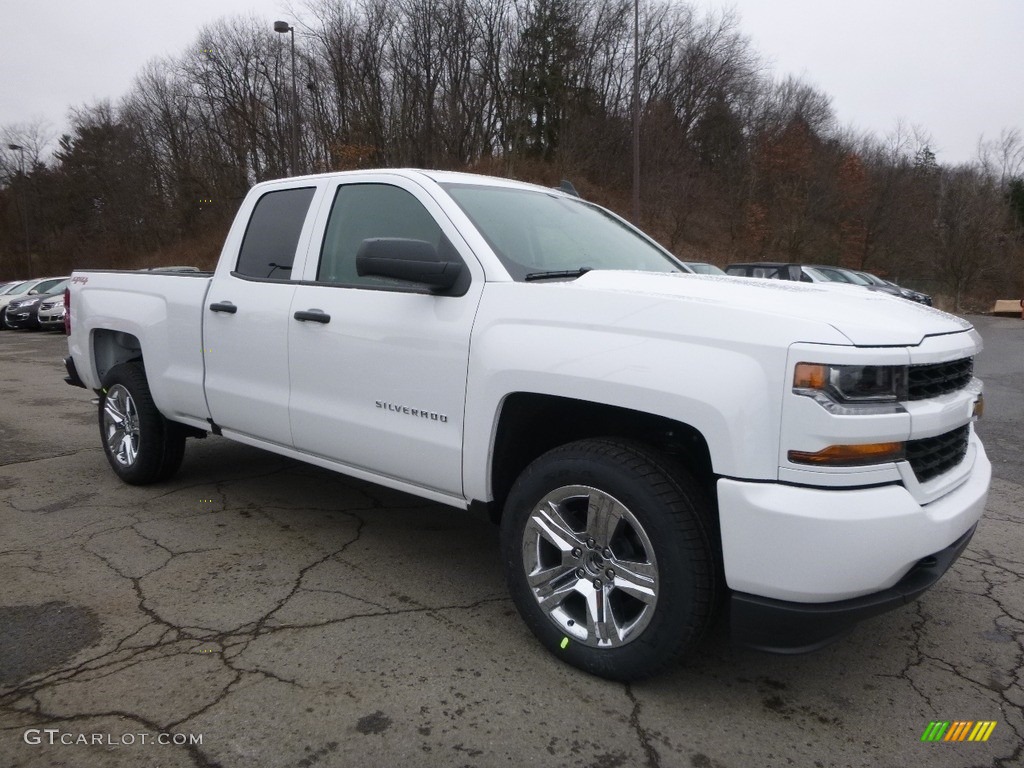 2017 Silverado 1500 Custom Double Cab 4x4 - Summit White / Dark Ash/Jet Black photo #3