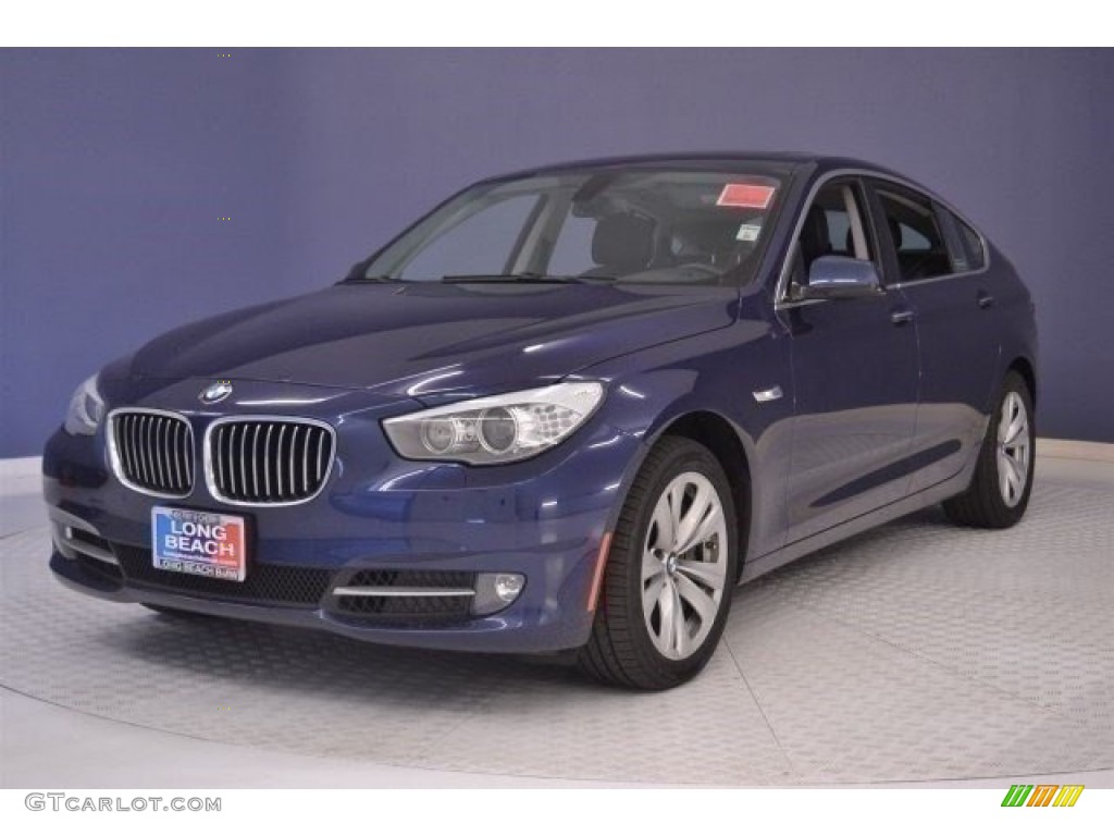 2013 5 Series 535i Gran Turismo - Deep Sea Blue Metallic / Black photo #3