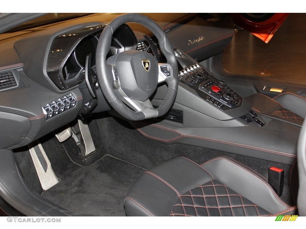 Nero Interior 2016 Lamborghini Aventador LP700-4 Photo #118183139