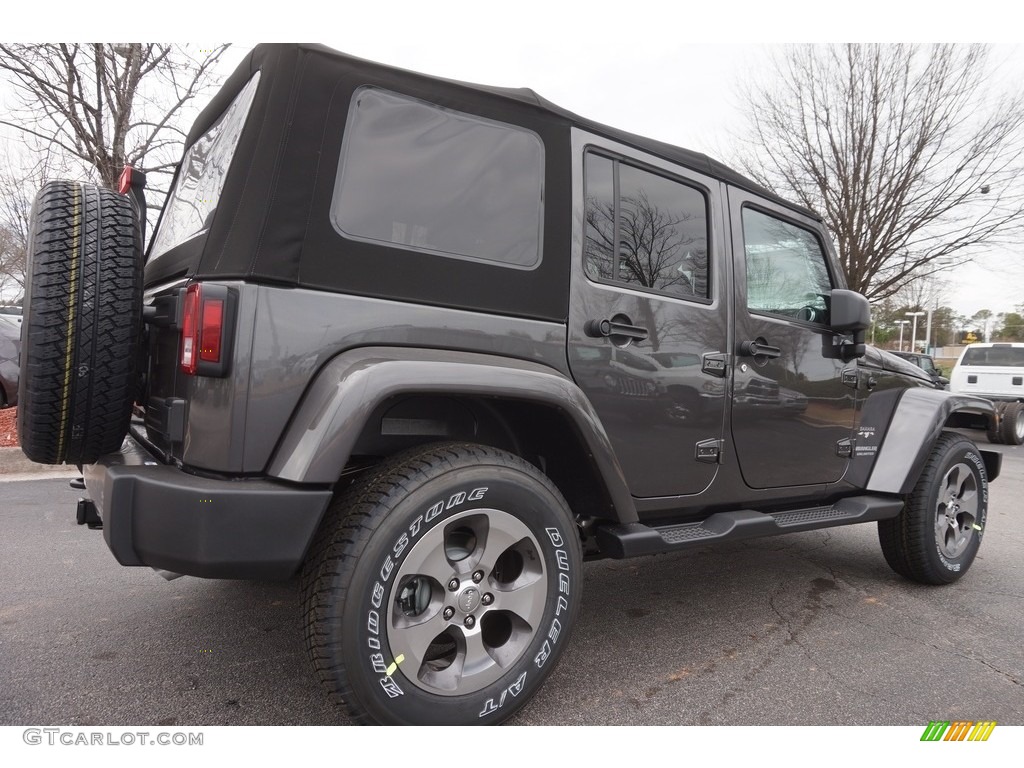 2017 Wrangler Unlimited Sahara 4x4 - Granite Crystal Metallic / Black photo #3