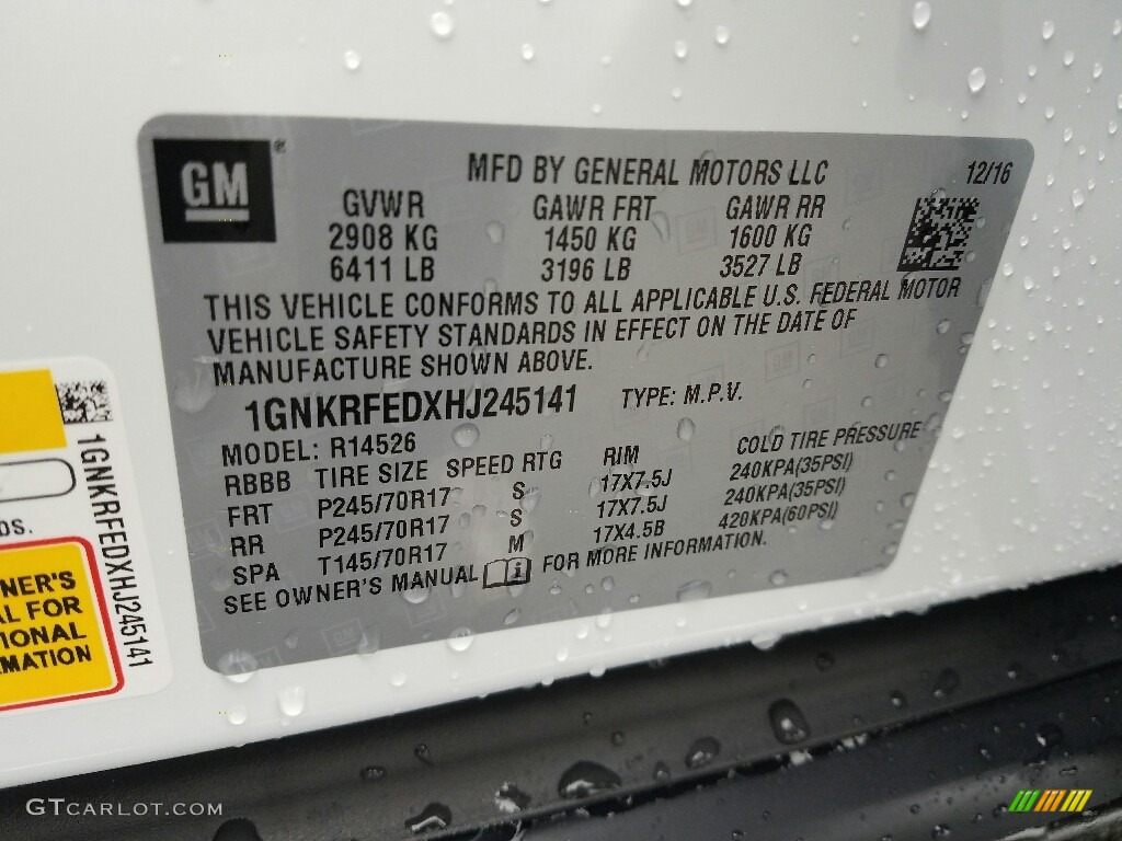 2017 Traverse LS - Summit White / Dark Titanium/Light Titanium photo #7