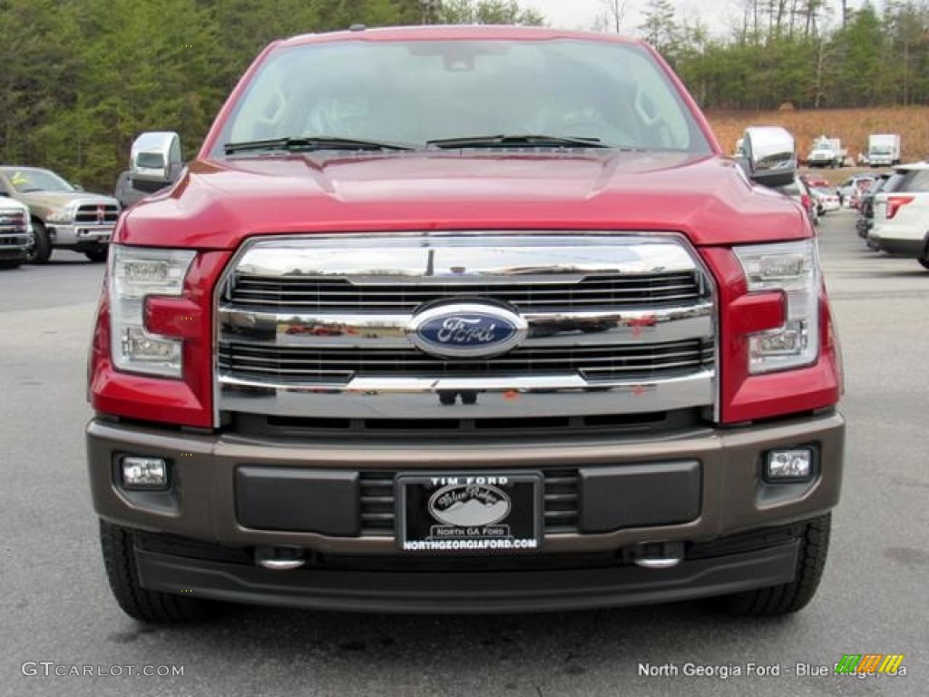 2017 F150 Lariat SuperCrew 4X4 - Ruby Red / Light Camel photo #8