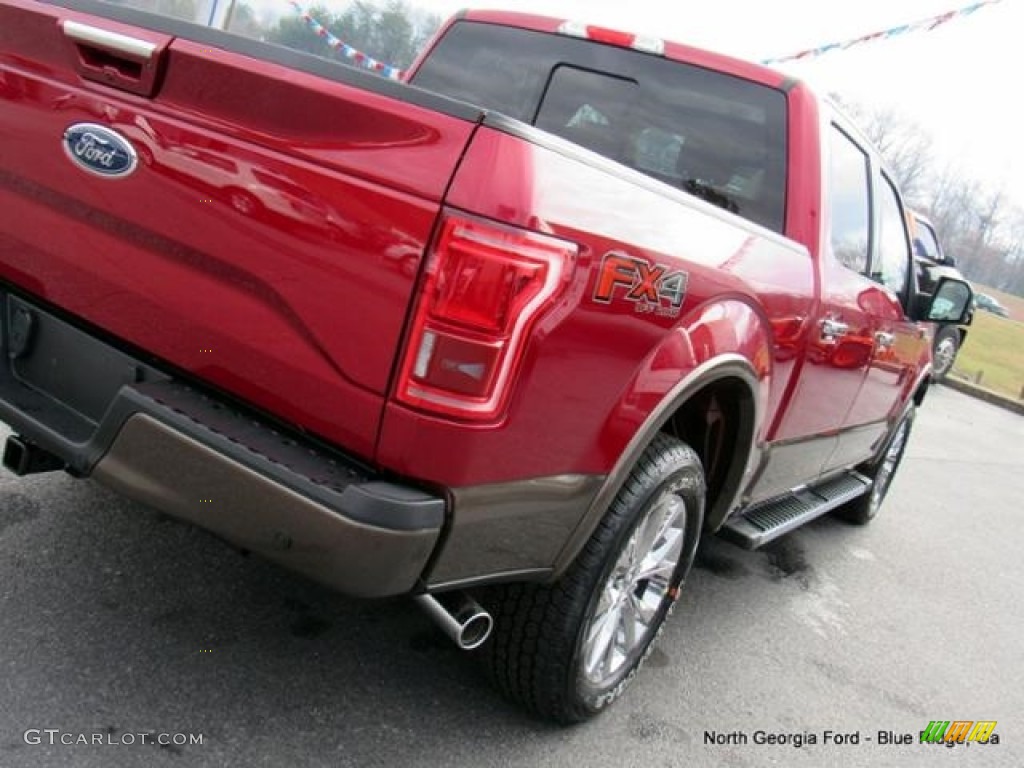 2017 F150 Lariat SuperCrew 4X4 - Ruby Red / Light Camel photo #38