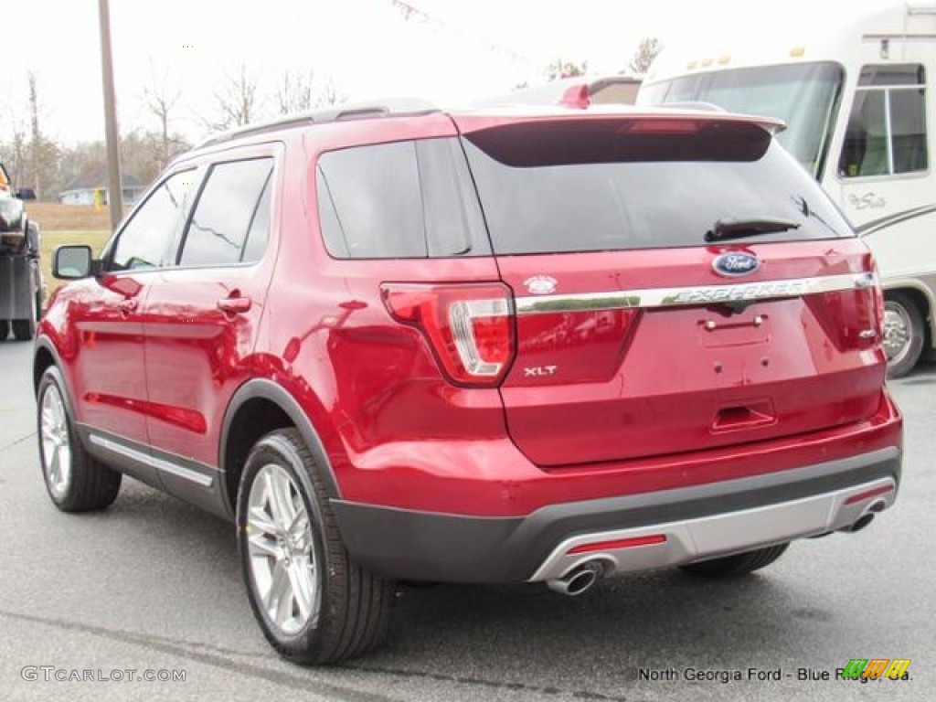 2017 Explorer XLT 4WD - Ruby Red / Medium Light Camel photo #3