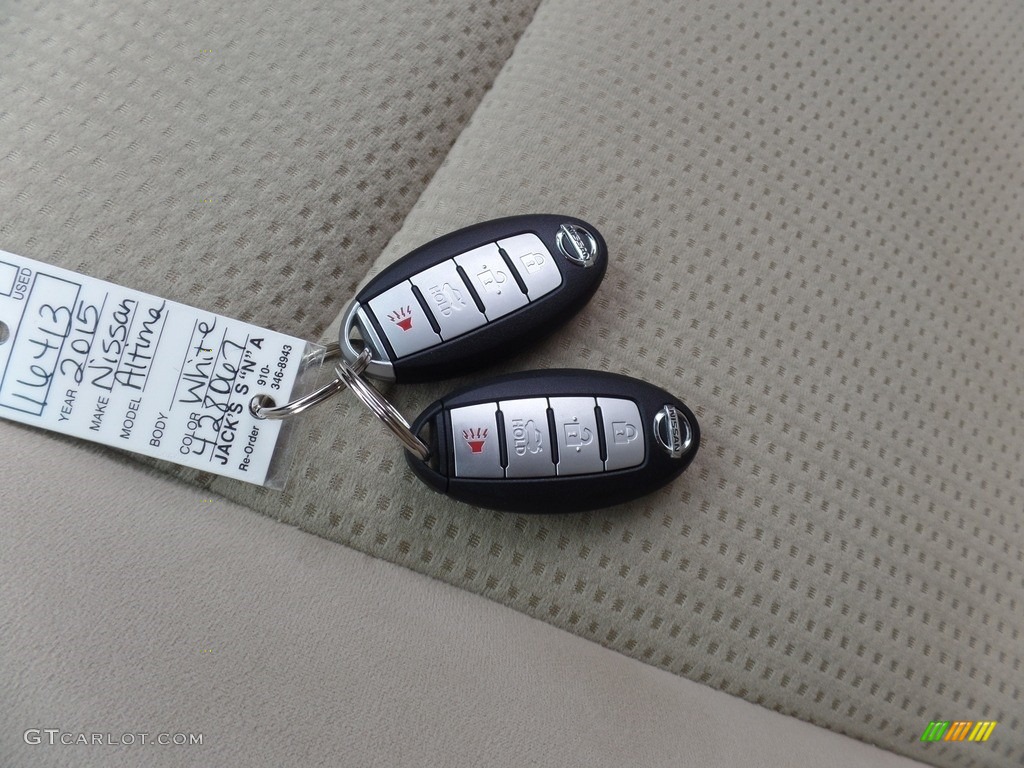 2015 Altima 2.5 S - Pearl White / Charcoal photo #20