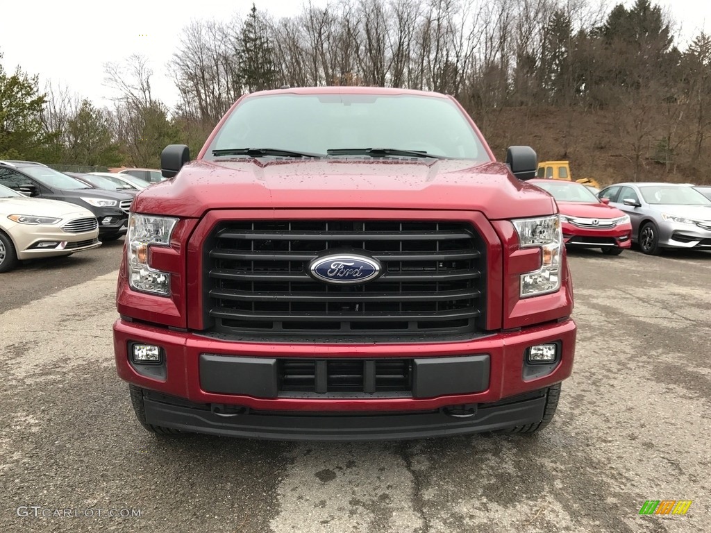 2017 F150 XLT SuperCab 4x4 - Ruby Red / Earth Gray photo #2
