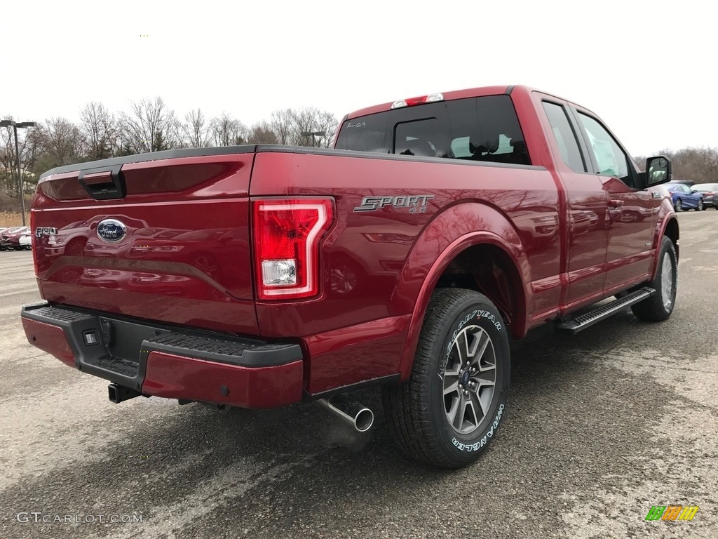 2017 F150 XLT SuperCab 4x4 - Ruby Red / Earth Gray photo #4