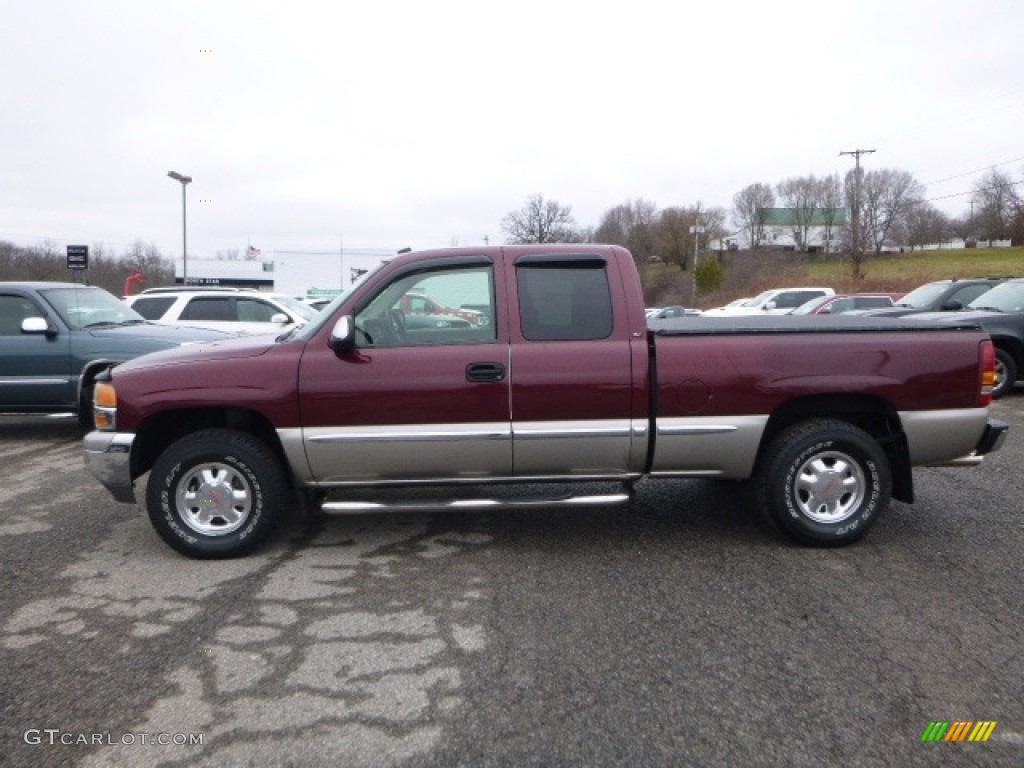 2002 Sierra 1500 SLE Extended Cab 4x4 - Pewter Metallic / Neutral photo #4