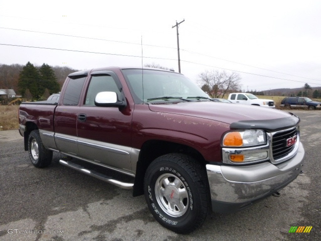 2002 Sierra 1500 SLE Extended Cab 4x4 - Pewter Metallic / Neutral photo #15