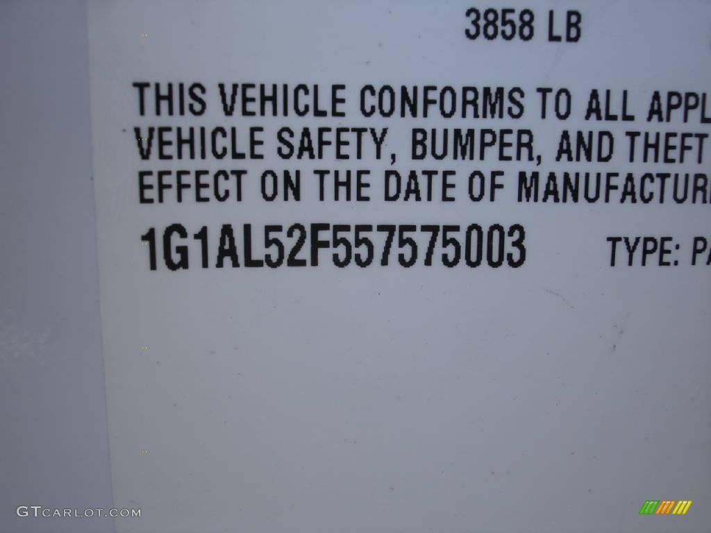 2005 Cobalt LS Sedan - Summit White / Gray photo #14