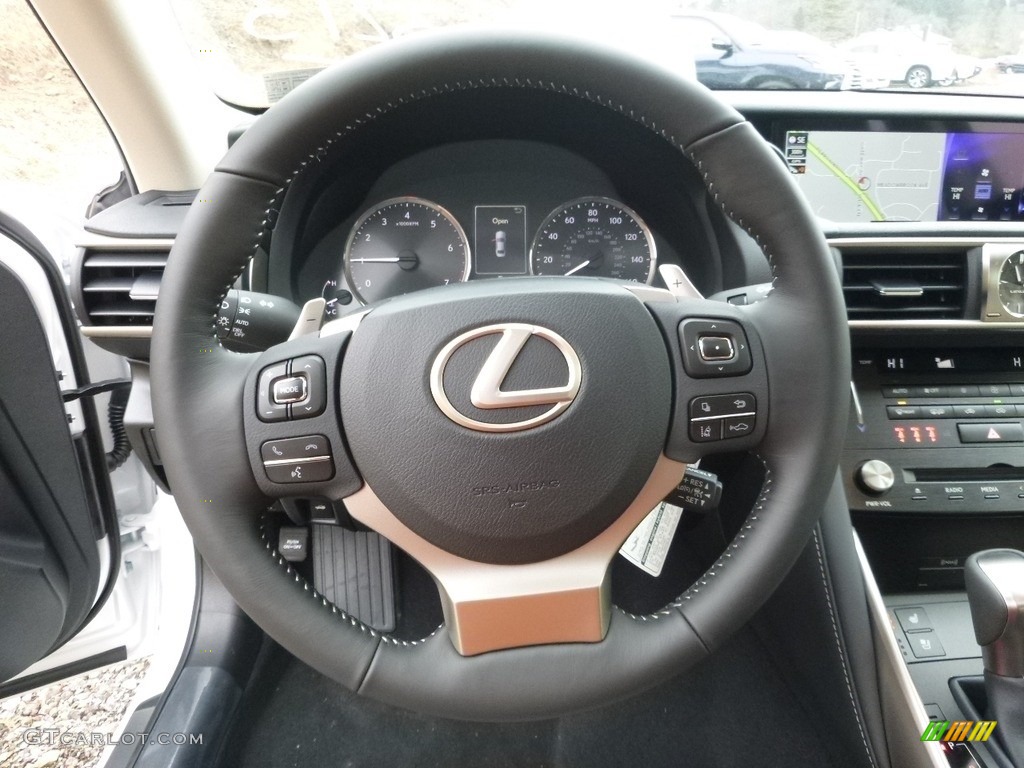2017 Lexus IS 300 AWD Chateau Beige Steering Wheel Photo #118206713