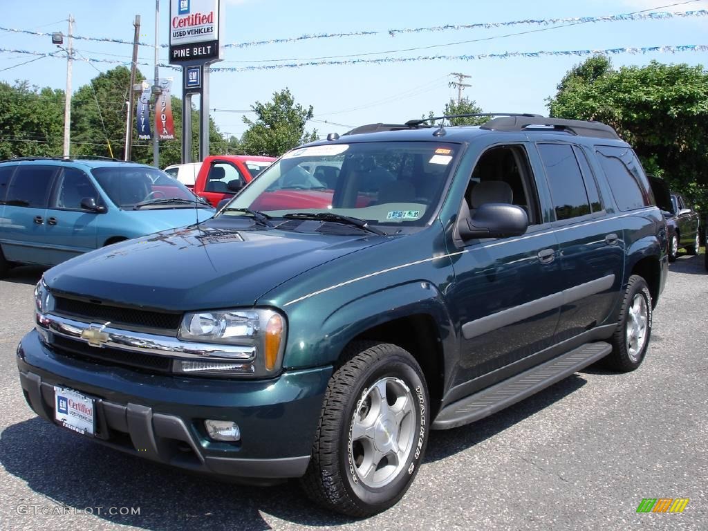 2005 TrailBlazer EXT LS 4x4 - Emerald Jewel Green Metallic / Light Gray photo #1