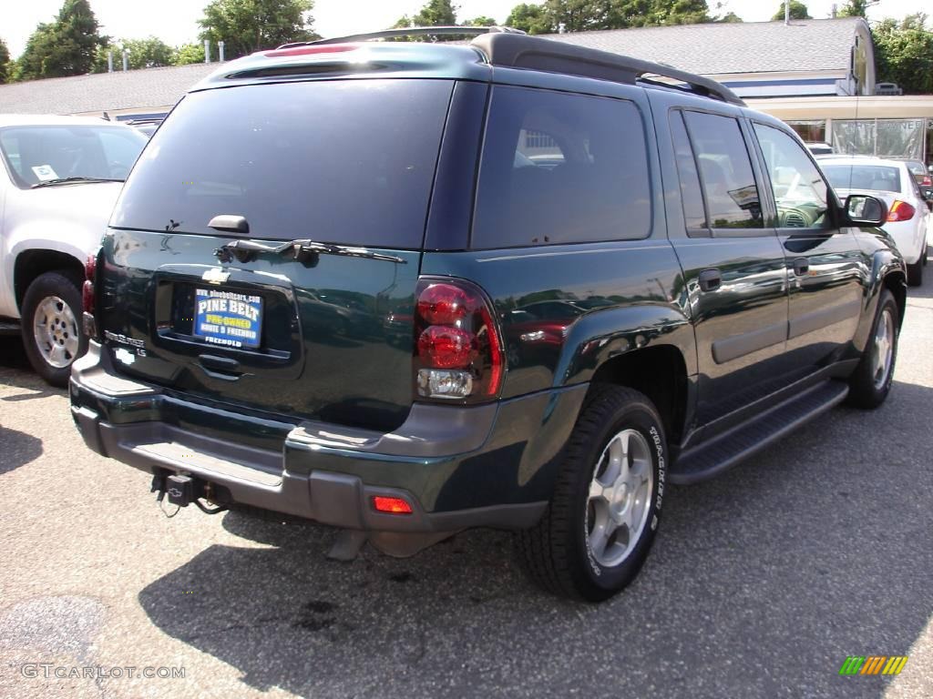 2005 TrailBlazer EXT LS 4x4 - Emerald Jewel Green Metallic / Light Gray photo #4