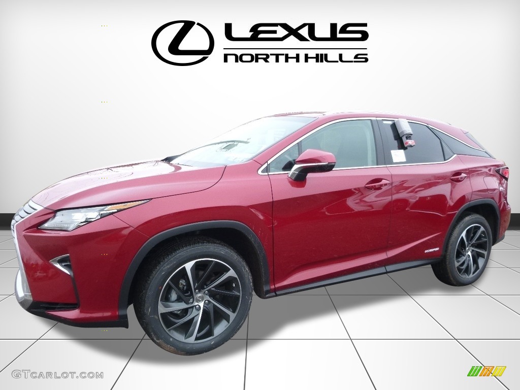 2017 RX 450h AWD - Matador Red Mica / Black photo #4